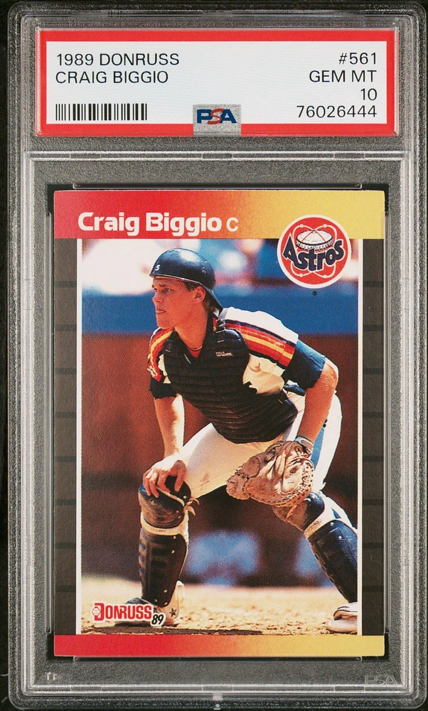 1989 Donruss 561 Craig Biggio PSA 10