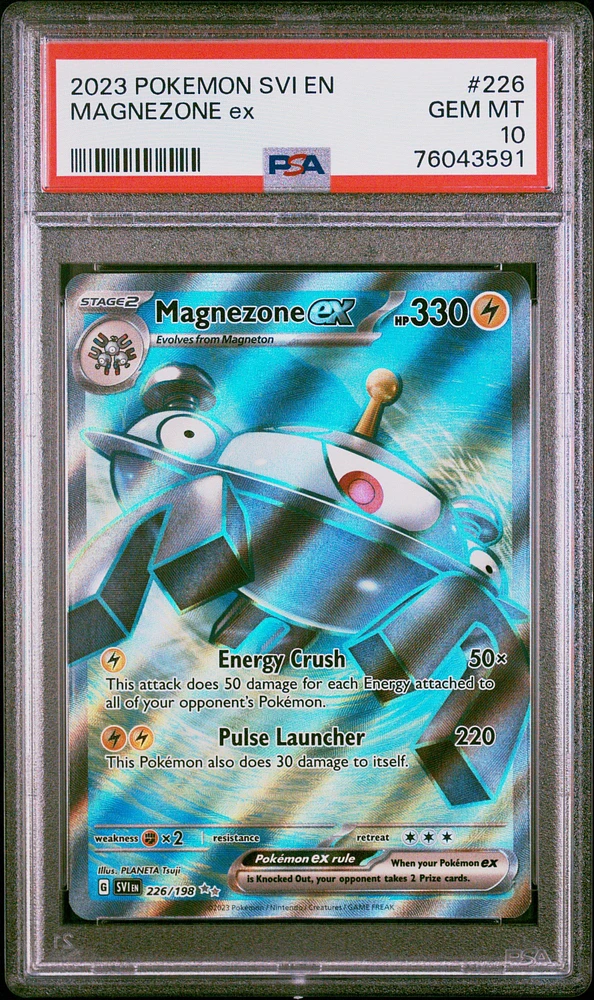 2023 Pokemon Svi En-scarlet & Violet 226 Magnezone Ex Ultra Rare PSA