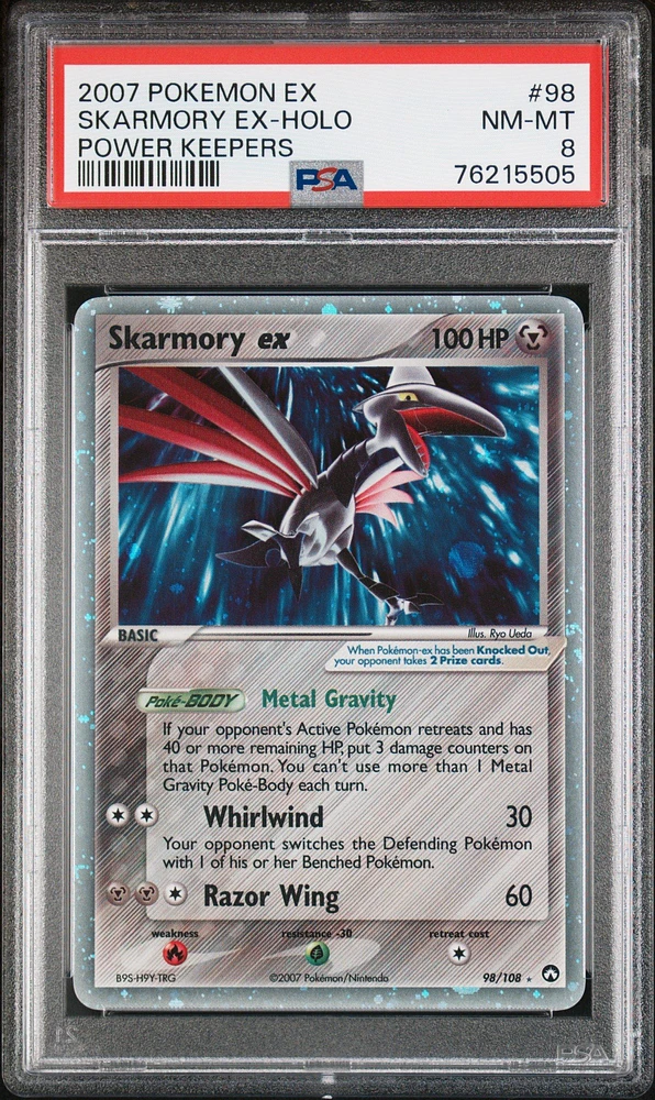 2007 Pokemon Ex Power Keepers 98 Skarmory Ex PSA 8