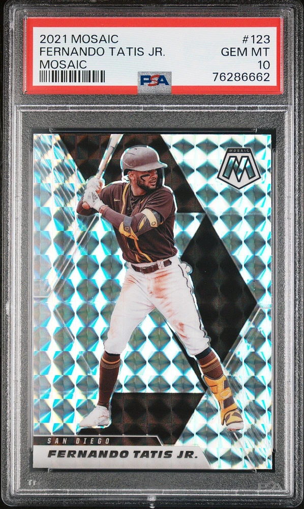 2021 Panini Mosaic 123 Fernando Tatis Jr. Mosaic PSA 10
