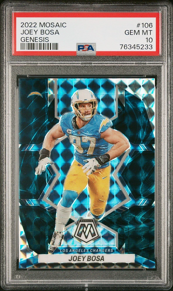 2022 Panini Mosaic 106 Joey Bosa Genesis PSA 10