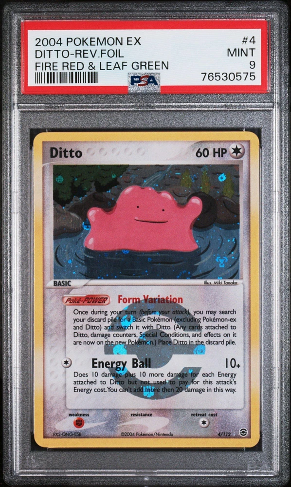 2004 Pokemon Ex Fire Red & Leaf Green 4 Ditto-reverse Foil PSA 9