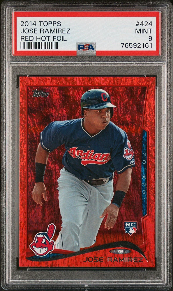 2014 Topps 424 Jose Ramirez Red Hot Foil PSA 9