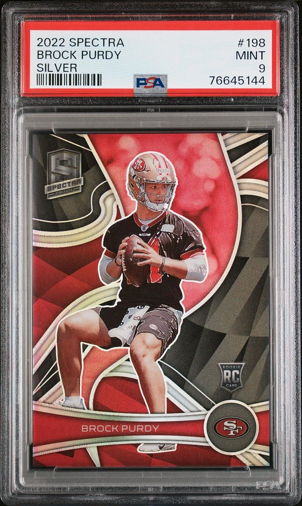 2022 Panini Spectra 198 Brock Purdy Silver PSA 9
