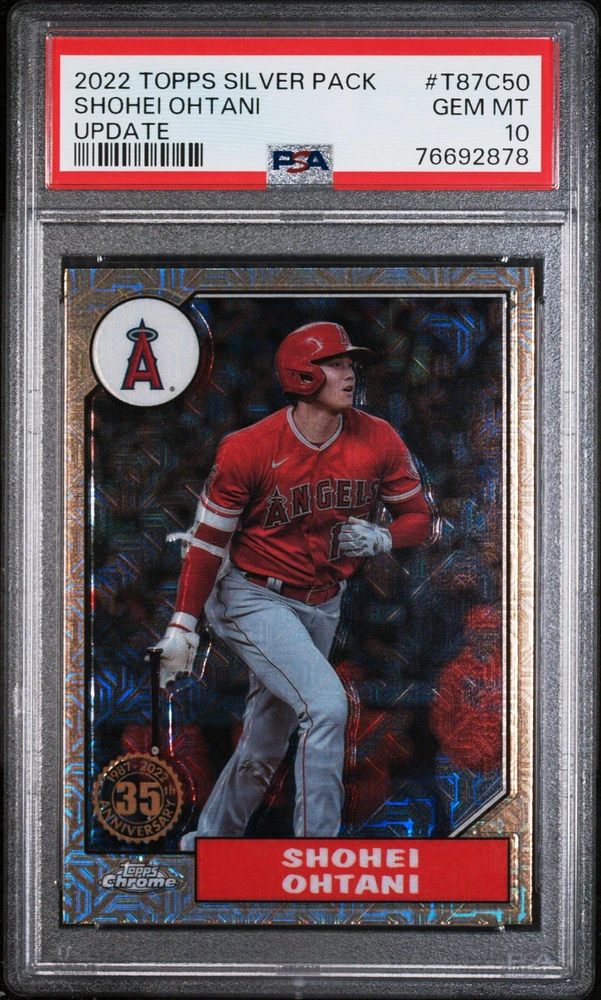 2022 Topps Silver Pack 1987 Chrome Promo T87c50 Shohei Ohtani Update PSA 10