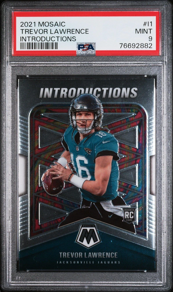 2021 Panini Mosaic Introductions I1 Trevor Lawrence PSA 9