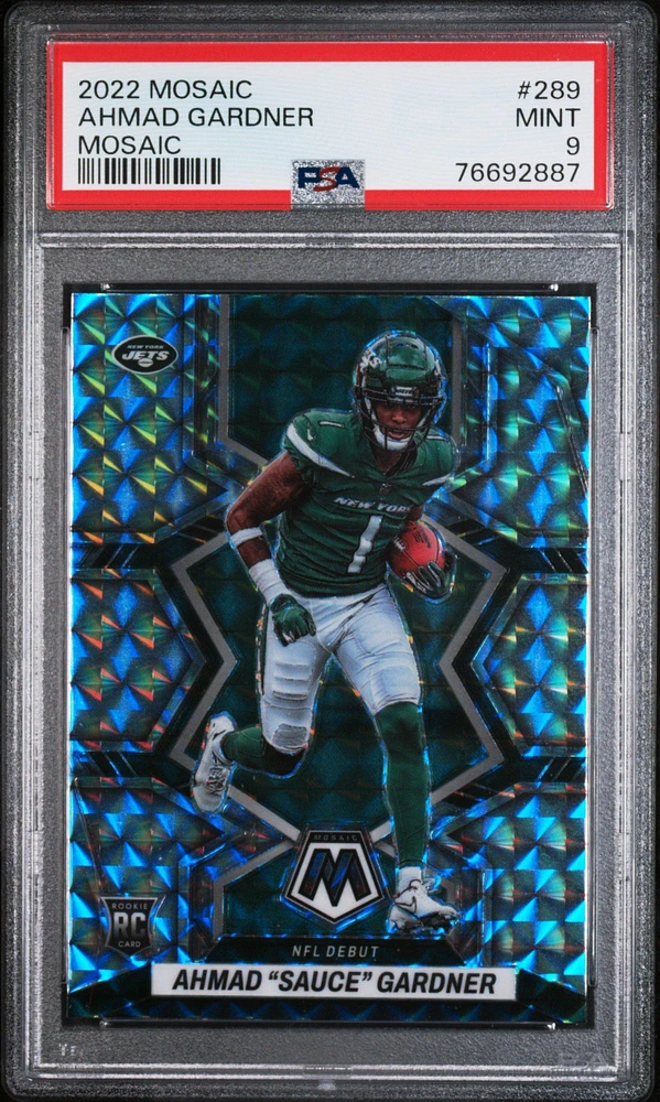 2022 Panini Mosaic 289 Ahmad “sauce” Gardner Mosaic PSA 9