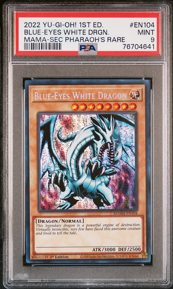 2022 Yu-gi-oh! Magnificent Mavens En104 Blue-eyes White Dragon 1st Edition-secret Pharaoh's Rare PSA 9