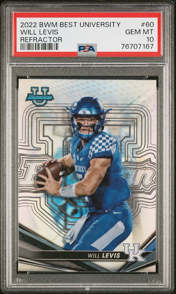 2022 Bowman's Best University 60 Will Levis Refractor PSA 10