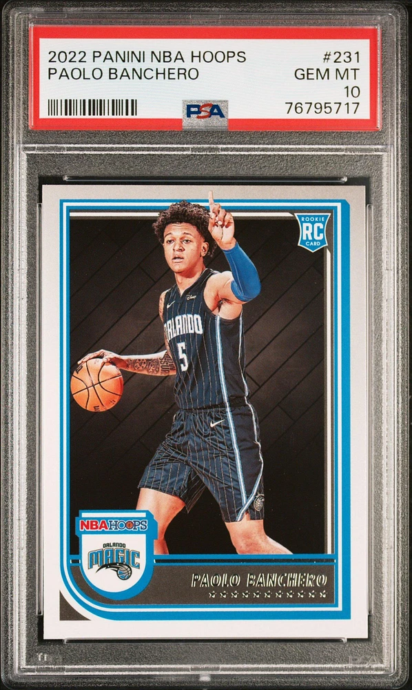 2022 Panini Nba Hoops 231 Paolo Banchero PSA 10