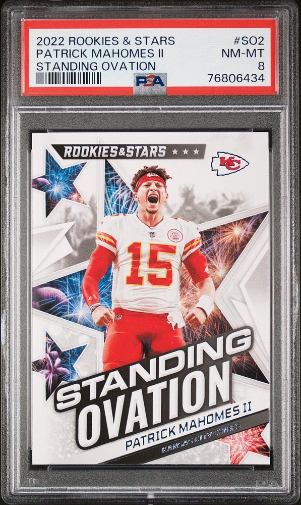 2022 Panini Rookies & Stars Standing Ovation So2 Patrick Mahomes Ii PSA 8