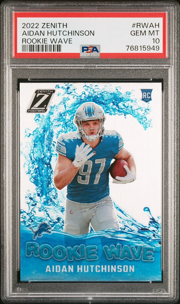 2022 Panini Zenith Rookie Wave Rwah Aidan Hutchinson PSA 10