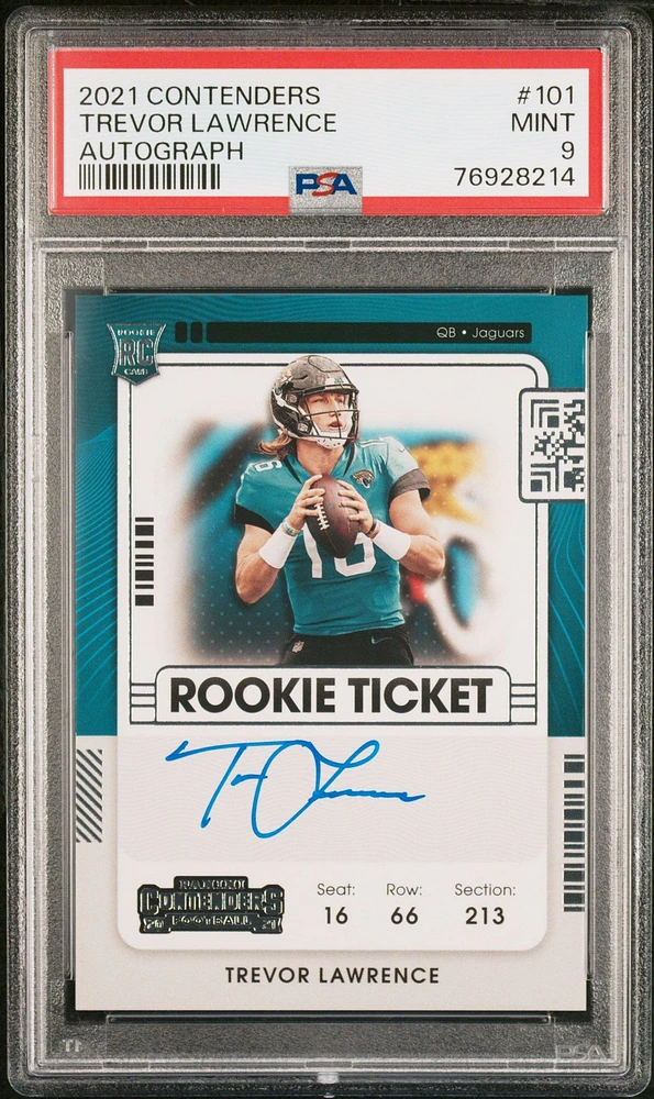 2021 Panini Contenders 101 Trevor Lawrence Autograph PSA 9