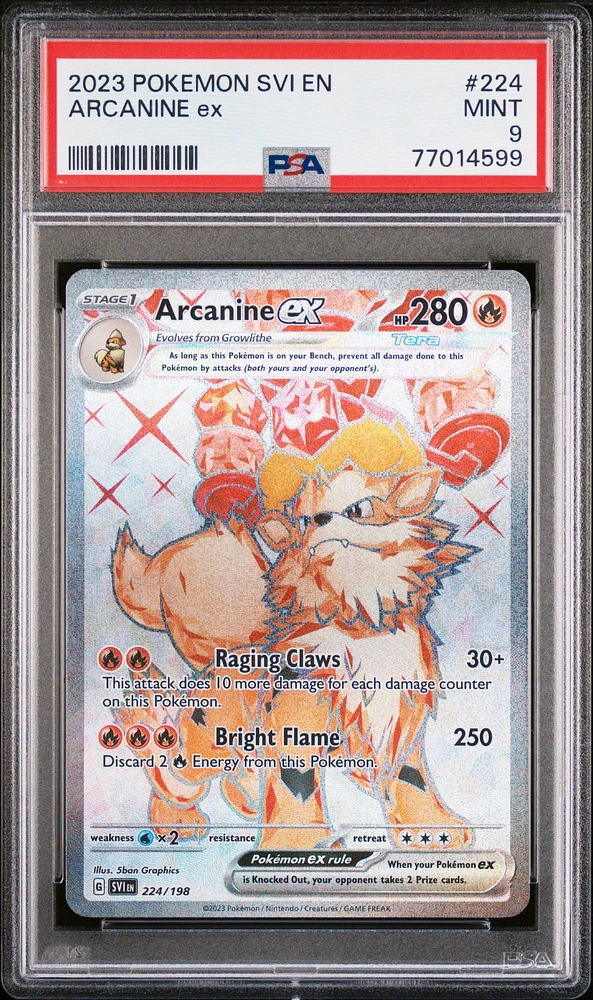 2023 Pokemon Svi En-scarlet & Violet 224 Arcanine Ex PSA