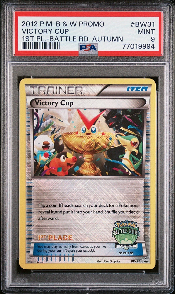 2012 Pokemon Black & White Promo Bw31 Victory Cup PSA 9