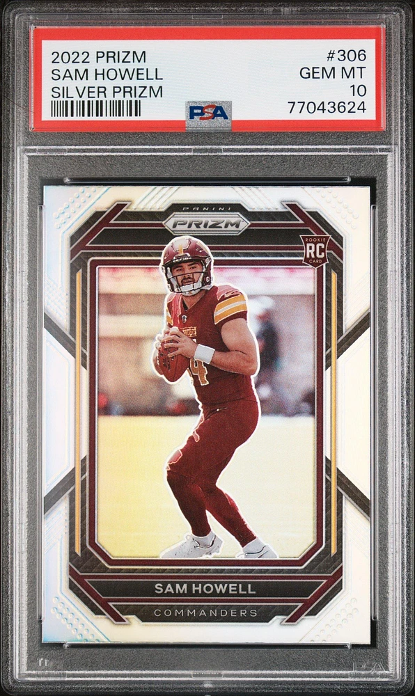 2022 Panini Prizm 306 Sam Howell Silver Prizm PSA 10