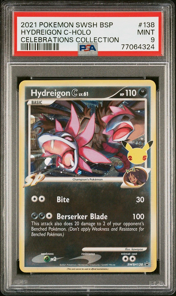 2021 Pokemon Swsh Black Star Promo 138 Hydreigon C PSA 9
