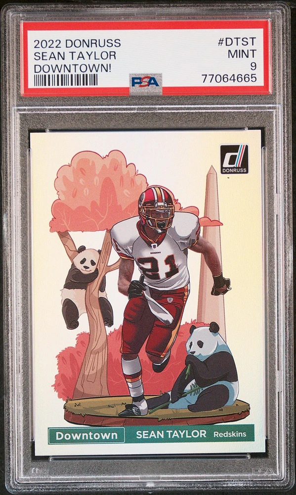 2022 Panini Donruss Downtown Dtst Sean Taylor PSA 9