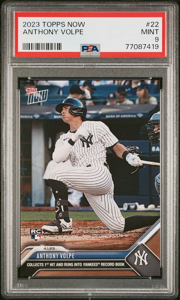2023 Topps Now 22 Anthony Volpe PSA 9