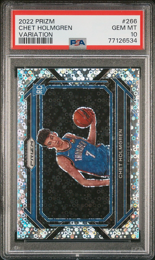 2022 Panini Prizm 266 Chet Holmgren Variation PSA 10