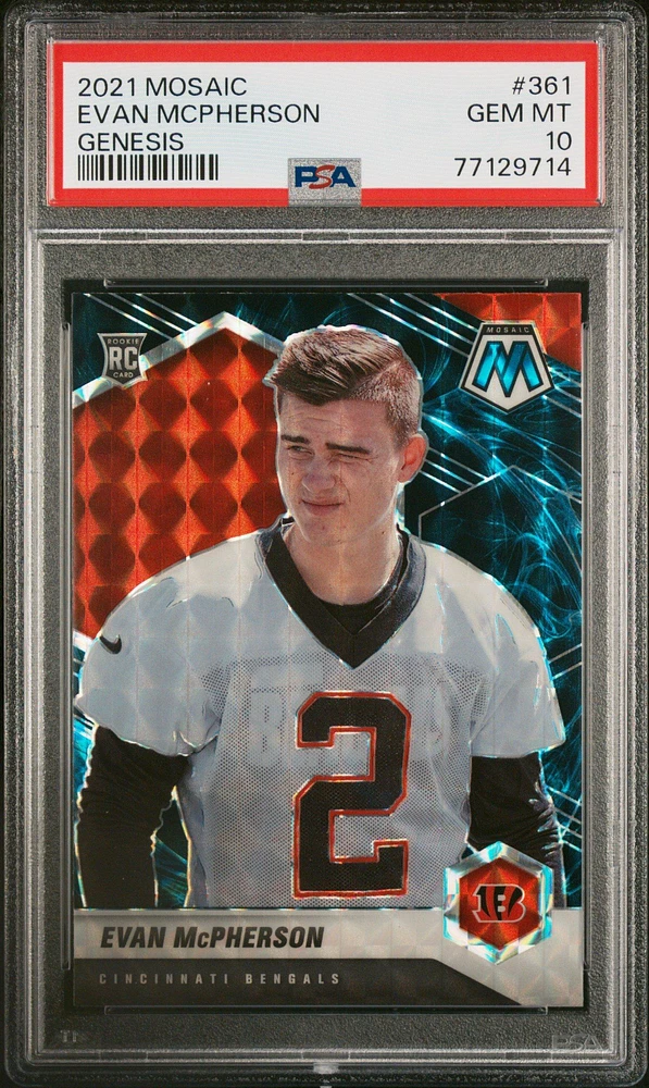 2021 Panini Mosaic 361 Evan Mcpherson Genesis PSA 10