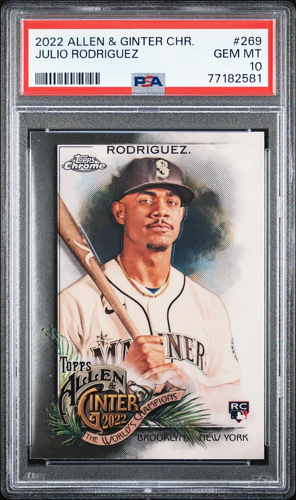 2022 Topps Allen & Ginter Chrome 269 Julio Rodriguez PSA 10