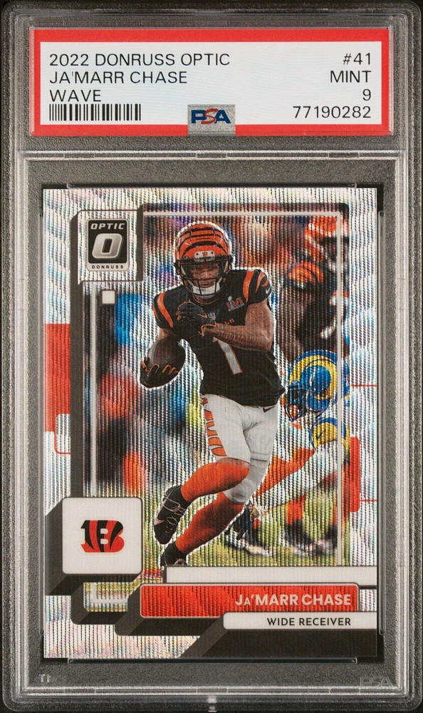 2022 Panini Donruss Optic 41 Ja'marr Chase Wave PSA 9