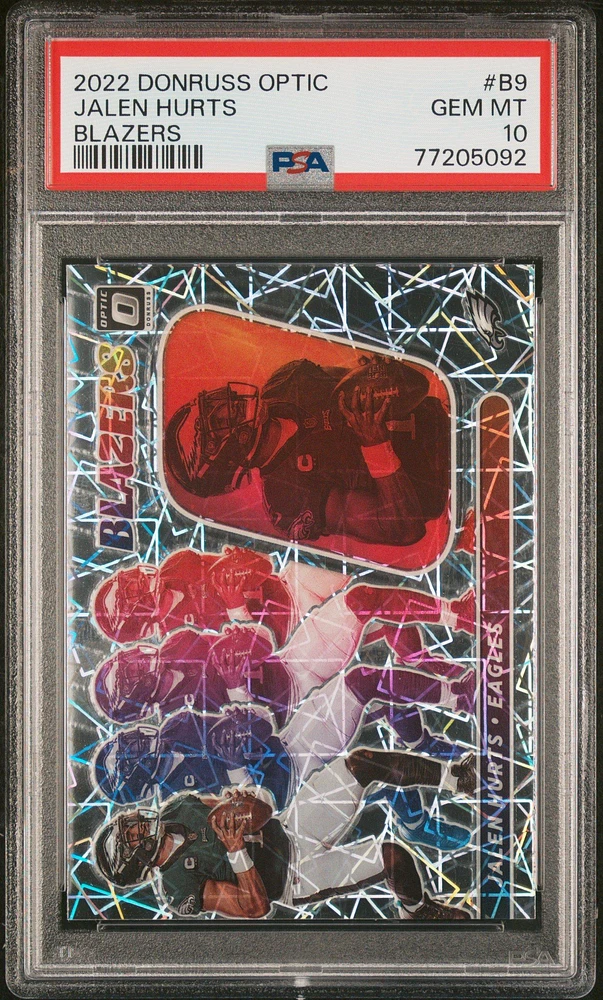2022 Panini Donruss Optic Blazers B9 Jalen Hurts PSA 10