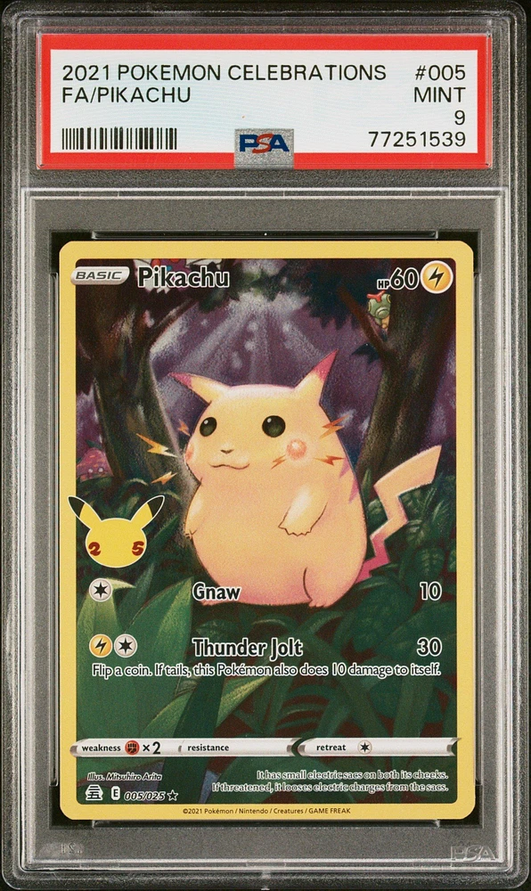 2021 Pokemon Celebrations 005 Fa/pikachu PSA 9
