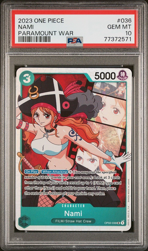 2023 One Piece Paramount War 036 Nami PSA 10