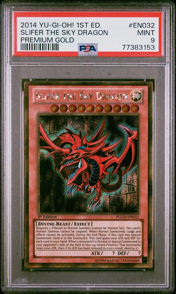 2014 Yu-gi-oh! Premium Gold En032 Slifer The Sky Dragon PSA 9