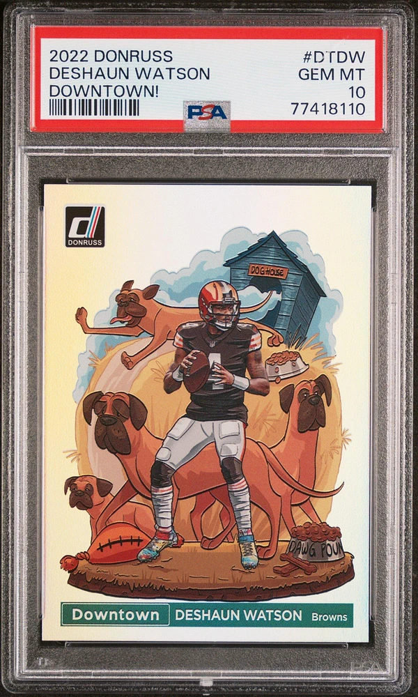 2022 Panini Donruss Downtown Dtdw Deshaun Watson PSA 10