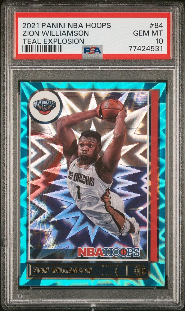 2021 Panini Nba Hoops 84 Zion Williamson PSA 10