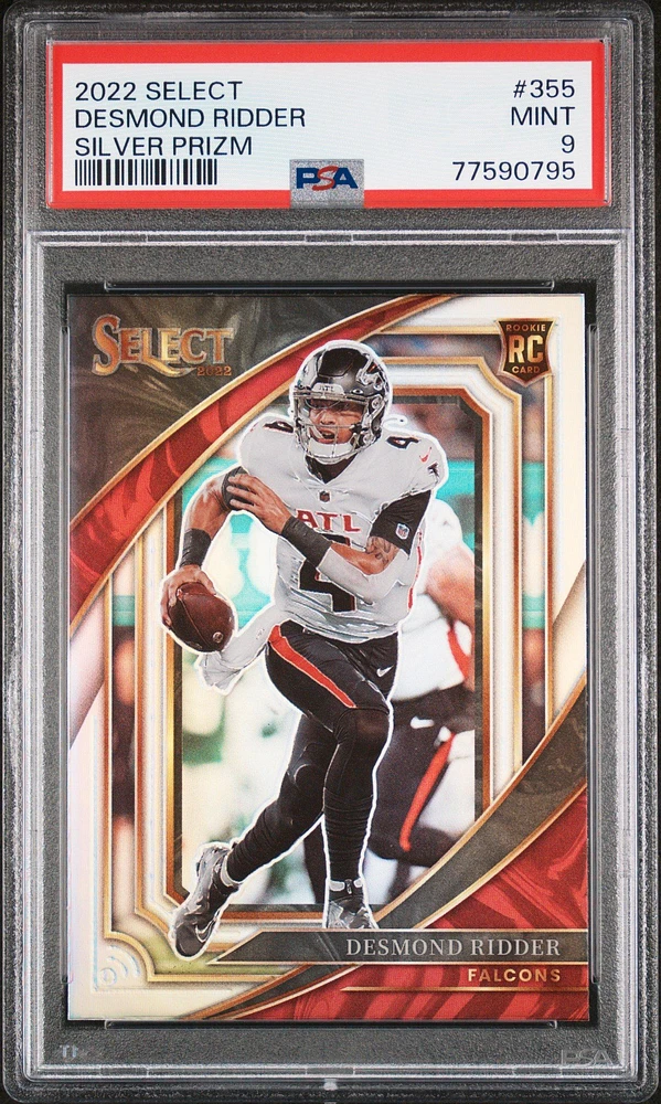 2022 Panini Select 355 Desmond Ridder Silver Prizm PSA 9