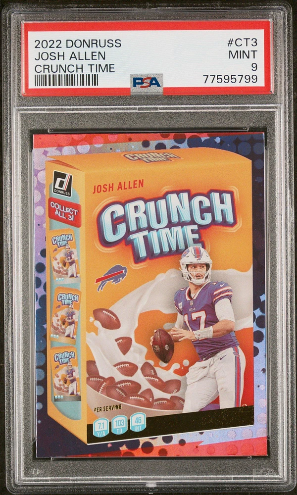 2022 Panini Donruss Crunch Time Ct3 Josh Allen PSA 9