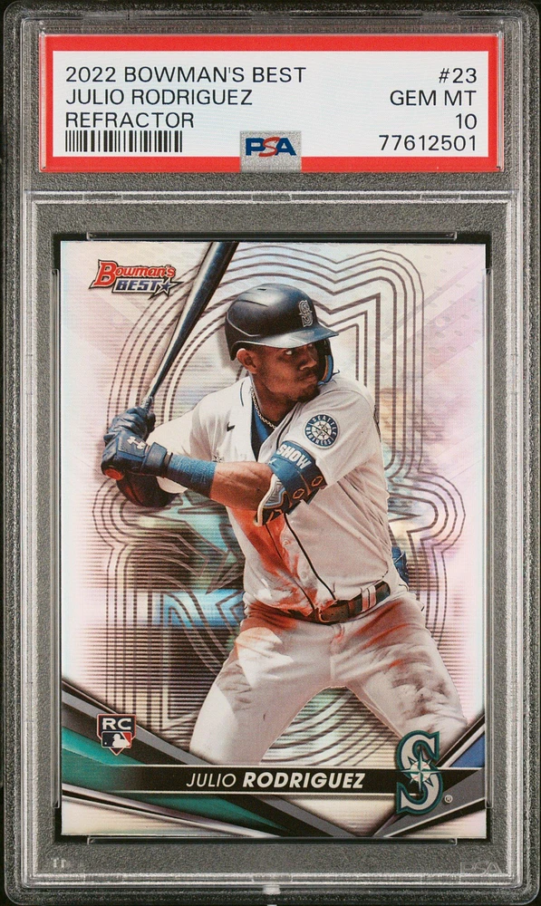 2022 Bowman's Best 23 Julio Rodriguez Refractor PSA 10