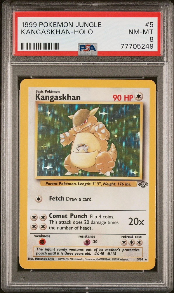 1999 Pokemon Jungle 5 Kangaskhan PSA 8