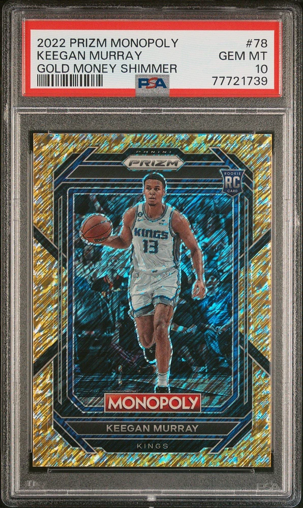 2022 Panini Prizm Monopoly 78 Keegan Murray PSA 10