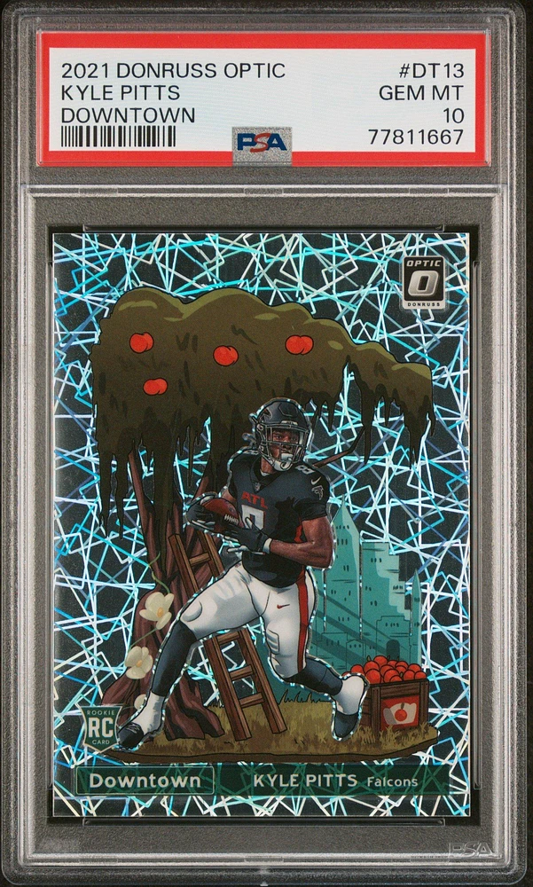 2021 Panini Donruss Optic Downtown Dt13 Kyle Pitts PSA 10