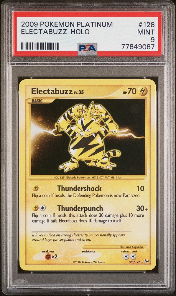 2009 Pokemon Platinum 128 Electabuzz-holo PSA 9