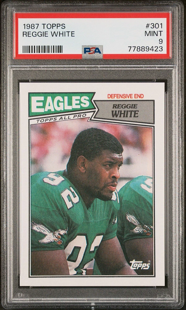 1987 Topps 301 Reggie White PSA 9