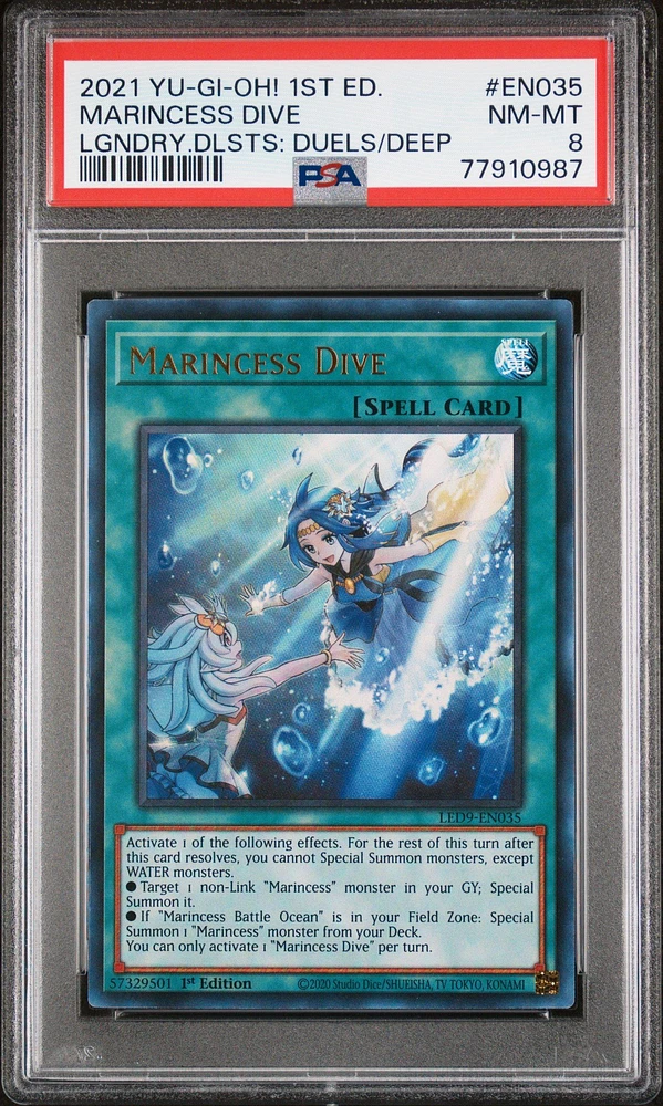 2022 Yu-gi-oh! Legendary Duelists: Duels From The Deep En035 Marincess Dive 1st Edition PSA