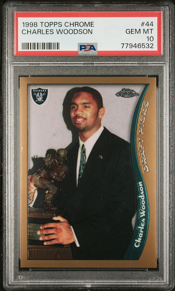 1998 Topps Chrome 44 Charles Woodson PSA 10