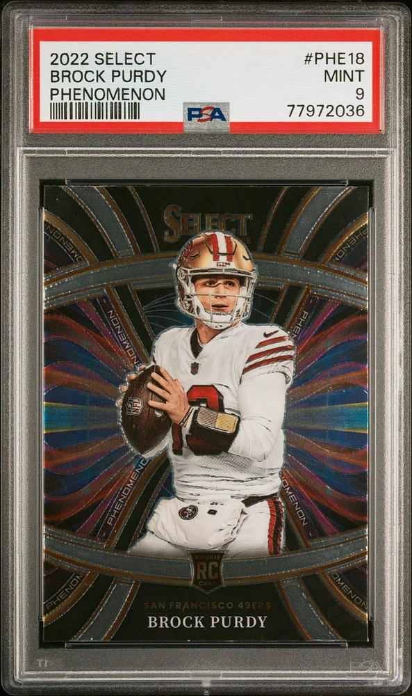 2022 Panini Select Phenomenon Phe18 Brock Purdy PSA