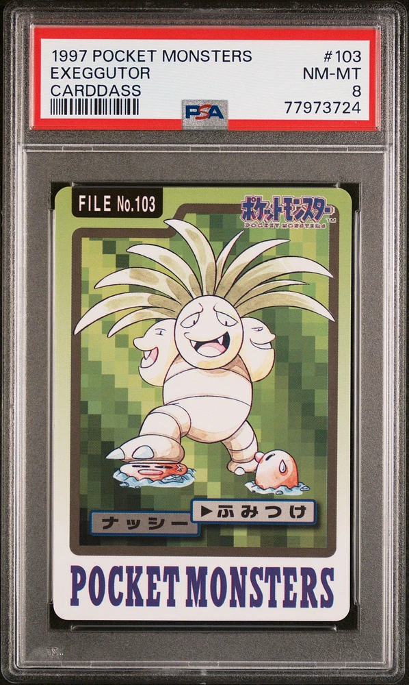 1997 Pocket Monsters Carddass 103 Exeggutor PSA 8
