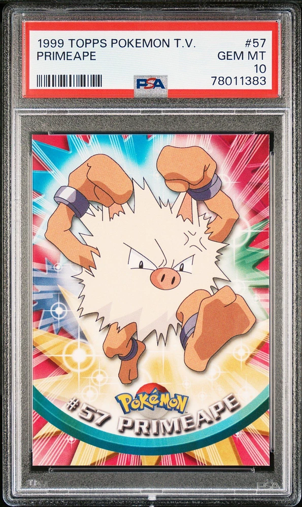 1999 Topps Pokemon Tv 57 Primeape PSA 10