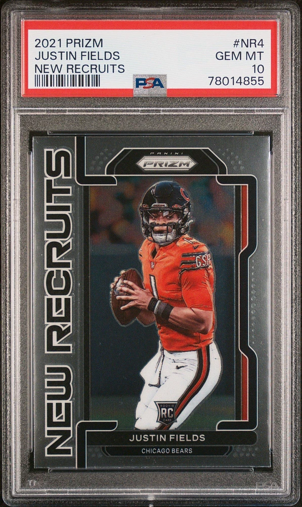 2021 Panini Prizm New Recruits Nr4 Justin Fields PSA 10