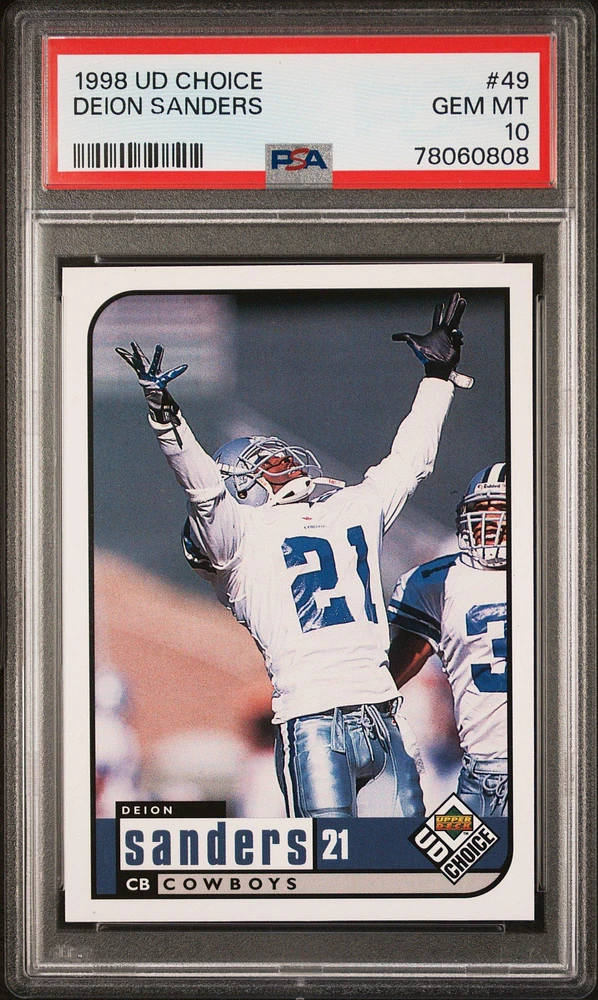 1998 Ud Choice 49 Deion Sanders PSA 10