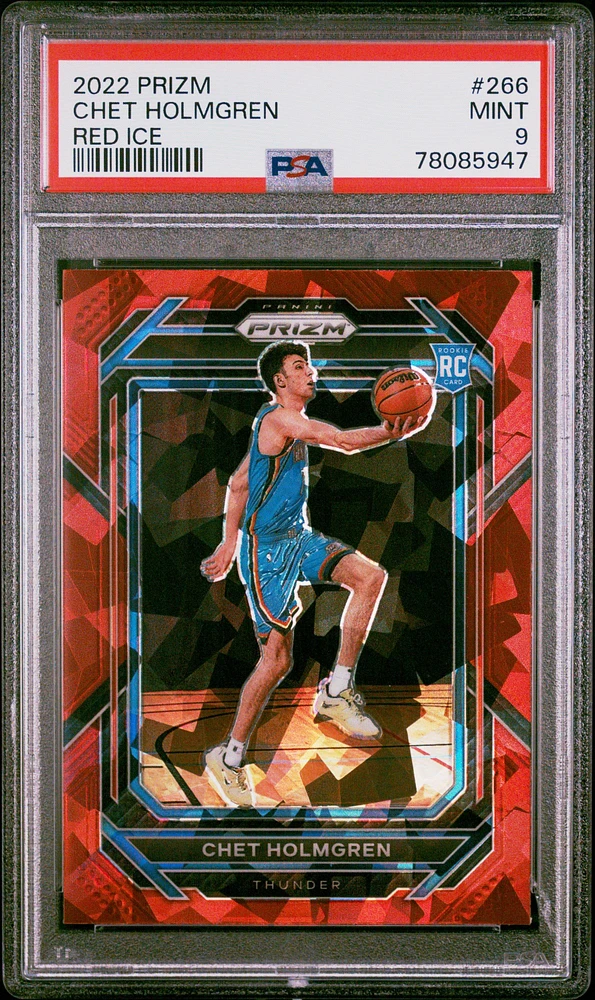 2022 Panini Prizm 266 Chet Holmgren Ice PSA