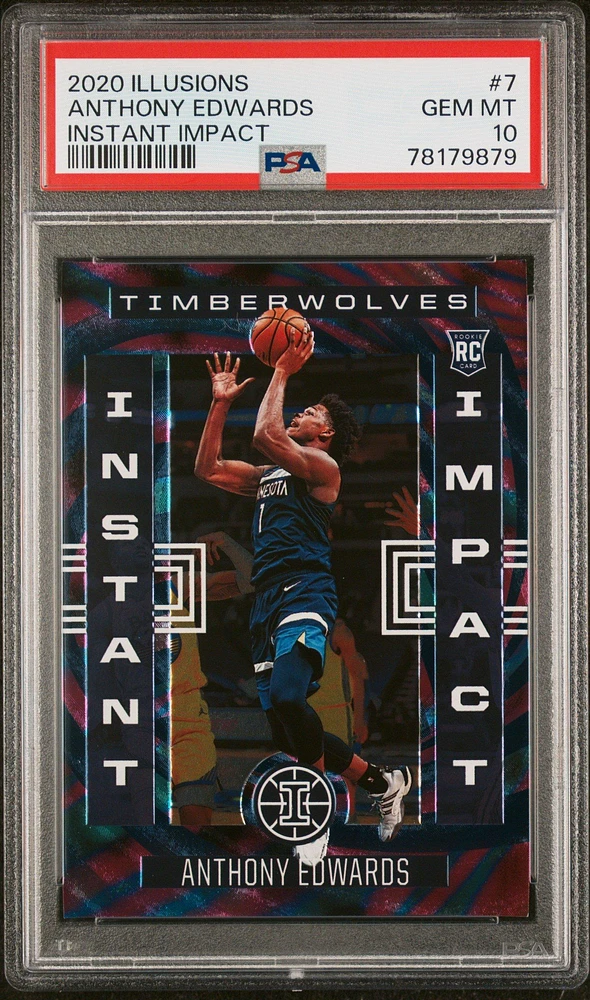 2020 Panini Illusions Instant Impact 7 Anthony Edwards PSA 10